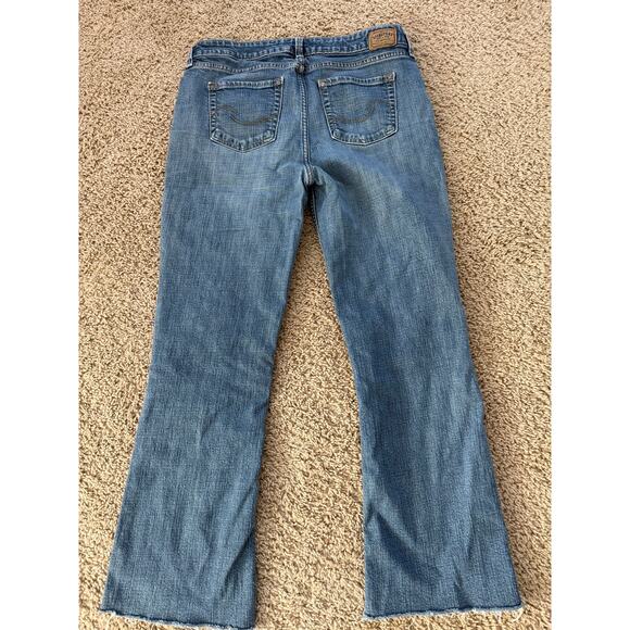 Signature Levi Low Rise Bootcut jeans with frayed hem size 12 Medium - Picture 5 of 9